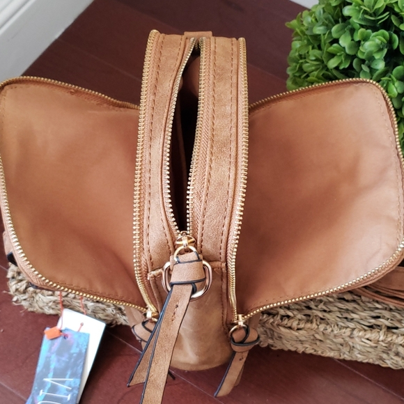 Cognac Mini Satchel Crossbody Shoulder Purse Fall - Picture 5 of 10